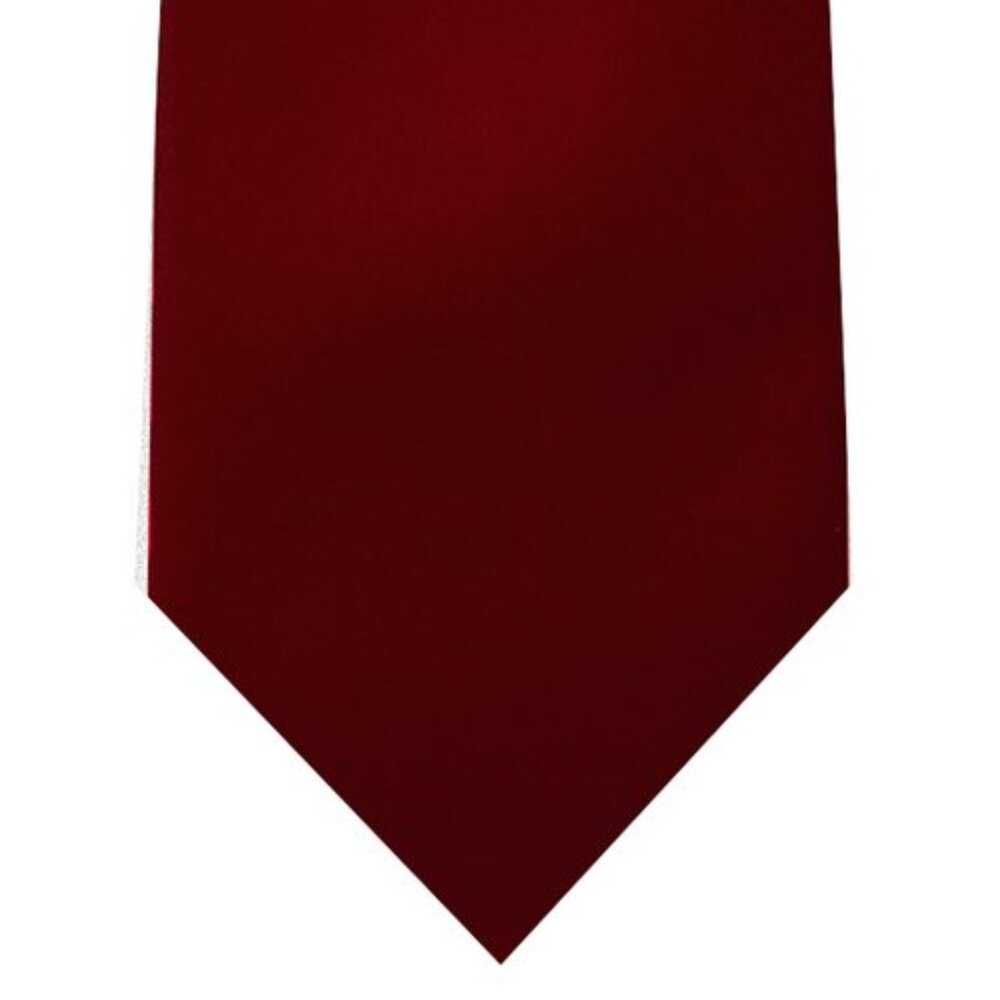 Burgundy Solid Tie – 3.25” Classic Width | 100% Microfiber